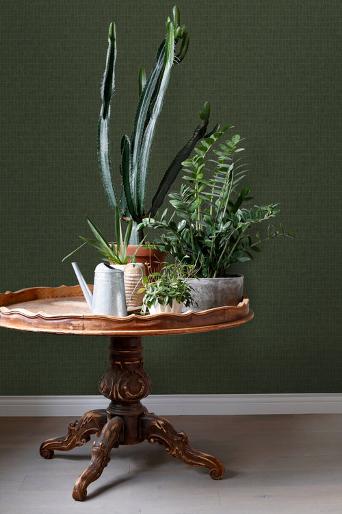 ESTAhome behang krokodillenhuid vergrijsd olijfgroen - 53 cm x 10.05 m - 139187