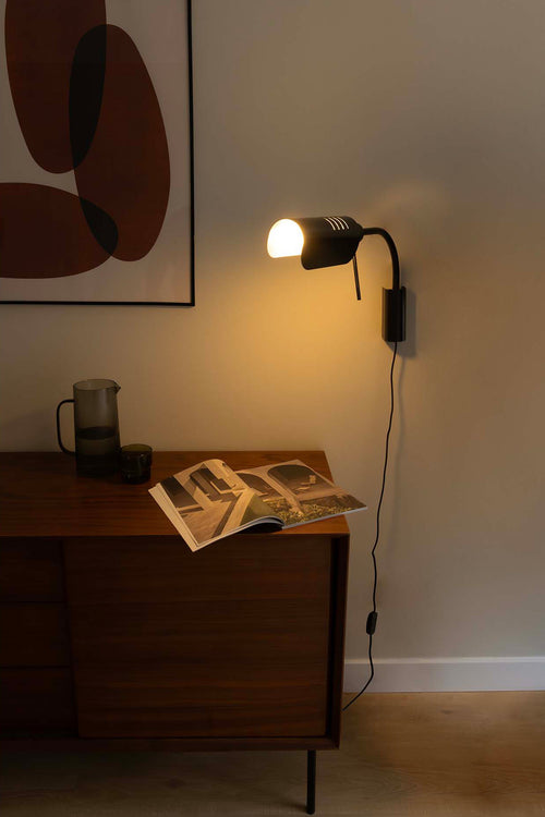 Faro Martinica Kleine leeswandlamp zwart 1x E27