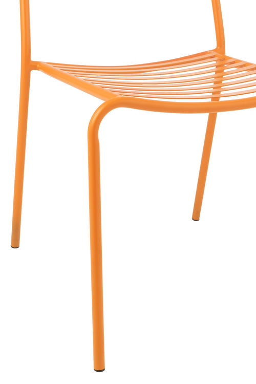 J-Line decoratie - polyresin - gestreept/meta - oranje