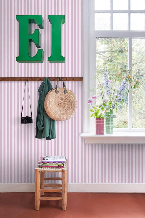 ESTAhome behang strepen paars - 53 cm x 10.05 m - 130954