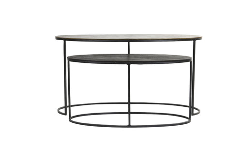 Light & Living bijzettafel PAXSON - 89x42x46cm - brons - Set van 2 - vtwonen shop