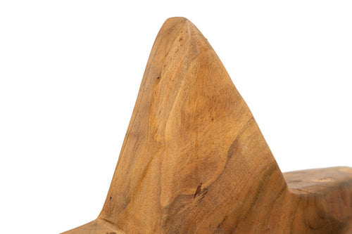 Houten ster sculptuur 28x12x42 cm