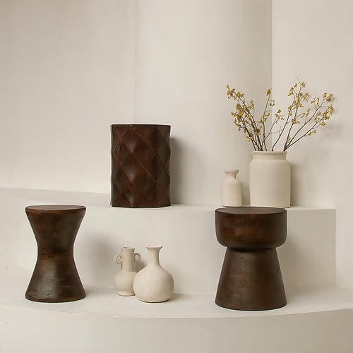 Raw Materials vaas - Chalk Jalor - créme - 20x20x27 cm - vtwonen shop