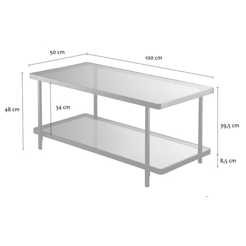 Calicosy - ORA Salontafel - Zwart - 100x50x48 cm