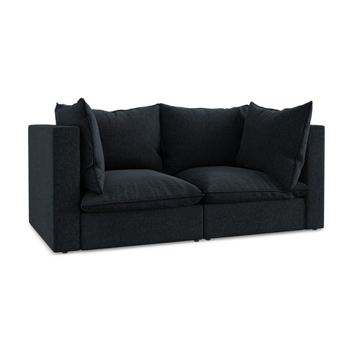 LaMiaSofa Tweezits modulaire bank Ravenna - velours - koningsblauw - 180x90x77