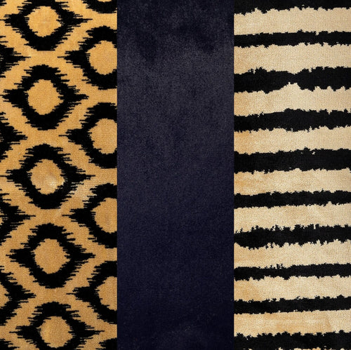 KUSSENSET | 3-delig | Celeste Design | zwart | Hoii | inclusief veren binnenkussens