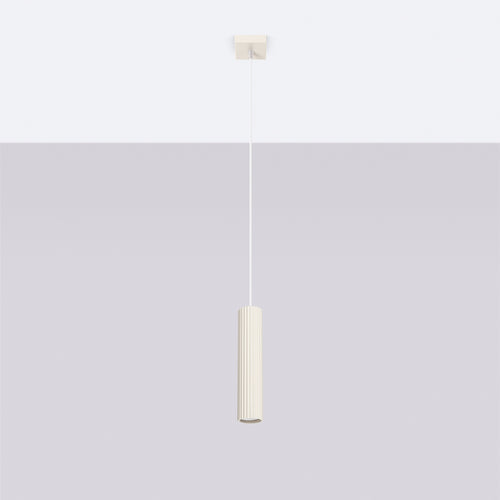 Sollux Lighting Hanglamp KARBON 1 beige - 8x8x118cm