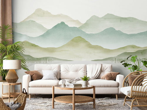Sanders & Sanders fotobehang landschap met een meer groen - 424 x 280 cm - 640855
