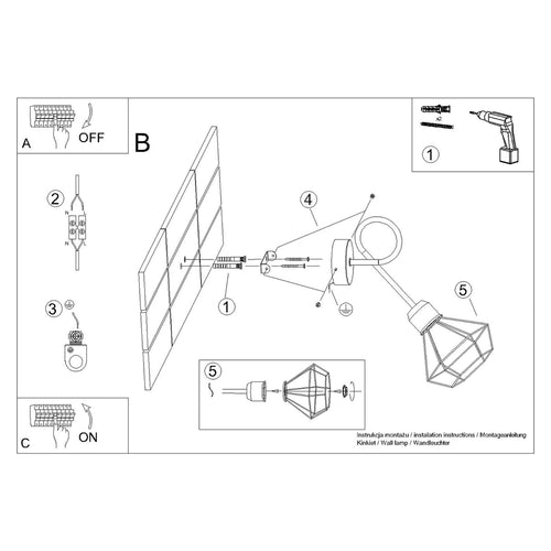 Sollux Lighting Wandlamp ARTEMIS 1S zwart - 15x28x30cm