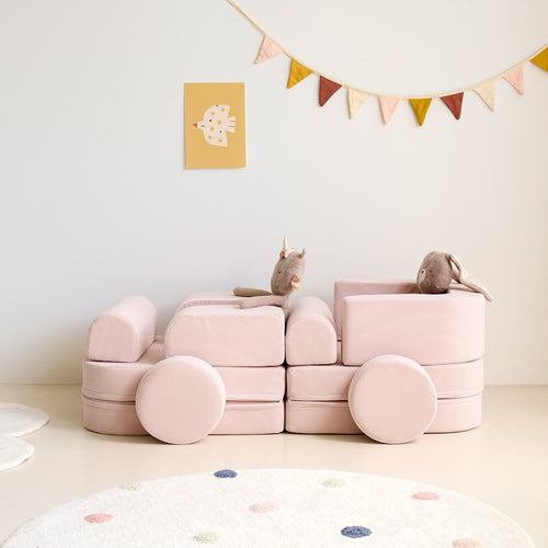 Schuimbouwstenen ROZE 10 delig