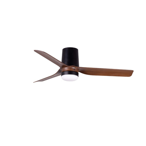 Faro MINI Punt Tub Small Led Zwart, donker hout DC-plafondventilator met 6 snelheden