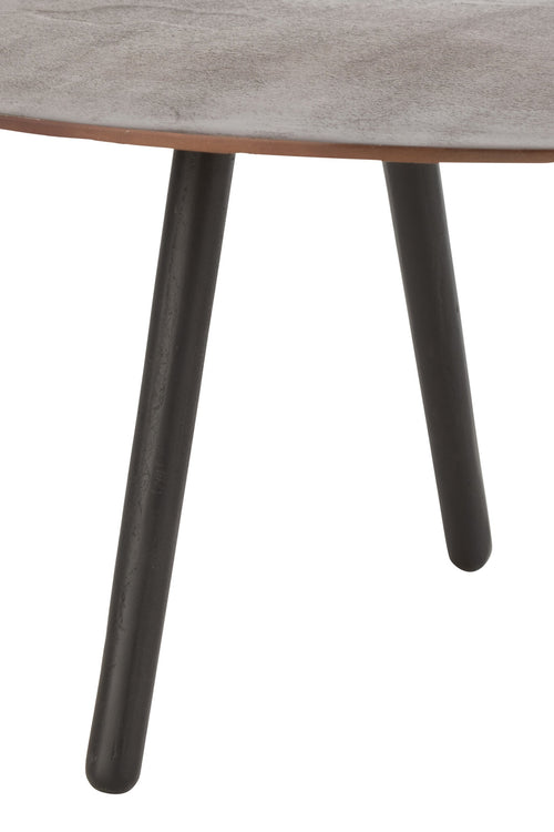 J-Line salontafel Druppel - aluminium/ijzer - bruin - small