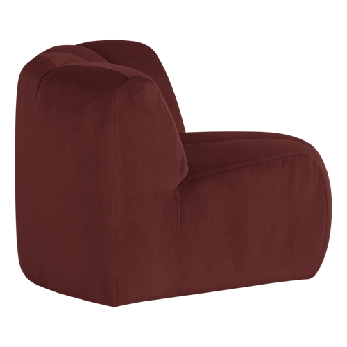 WOOOD hoekelement Mojo - Velvet - Kastanjebruin - 74x110x110
