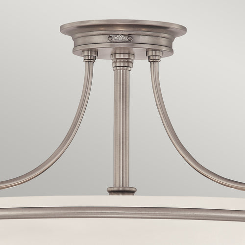 Elstead Griffin - 4-lichts semi-inbouw plafondlamp antiek nikkel, E27