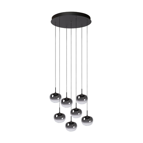 Atmooz hanglamp Tapco - zwart - Ø 45 x H 190 cm - geïntegreerde led
