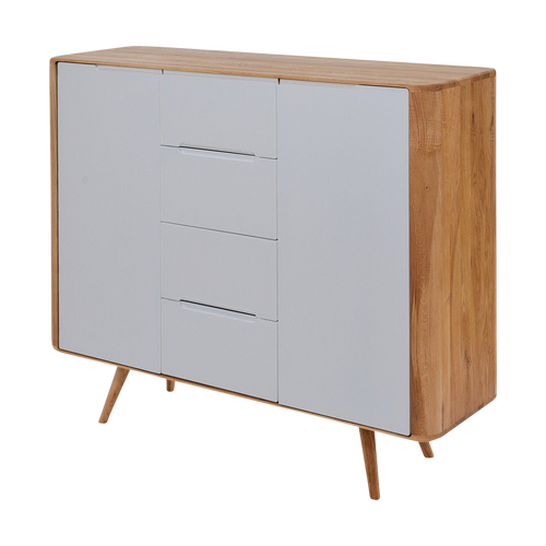 Gazzda Ena Dresser 135 Eikenhouten Dressoir - Naturel / Wit - vtwonen shop