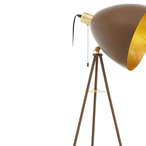 EGLO vloerlamp Chester 1 - e27 - 149,5 cm - roest/goud - vtwonen shop