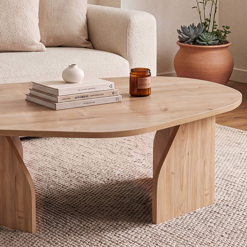 Calicosy - ROCK Salontafel met brede poten - Steen - 60x100x35 cm