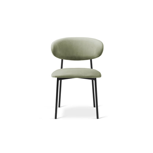 Set van 2 fluwelen stoelen Nina flueel groente - 52x55x78cm