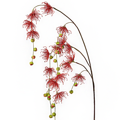 Sia Deco Kunstmatige Hangende Chrysant Spider Stengel - Rood - H145 - vtwonen shop