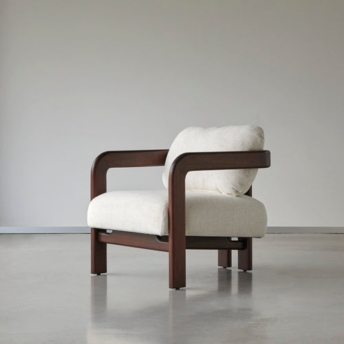 Tikamoon Fauteuil in mindi en ecru stof - Beige - vtwonen shop