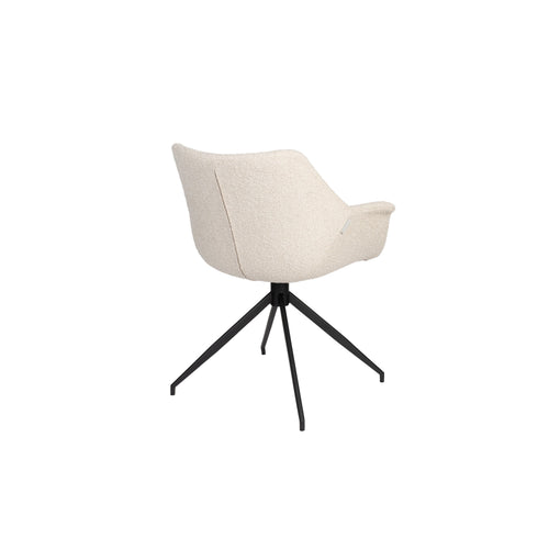 Zuiver Doulton Swivel Eetkamerstoelen Armleuning Naturel  - Set van 2
