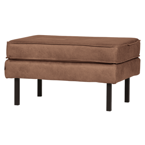 WOOOD hocker op poten Rodeo - Recycle Leer - Cognac - 45x84x54