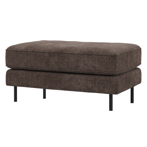 WOOOD hocker op poten Rodeo - Ribstof - Bruin - 45x84x54 - vtwonen shop