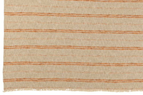 J-Line plaid Strepen - linnen/katoen - beige/roest