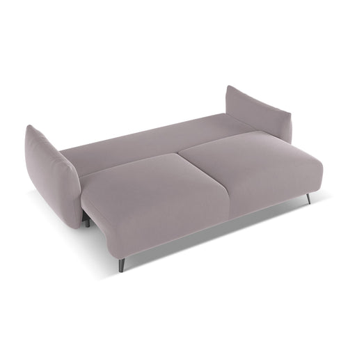 LaMiaSofa 3-zits slaapbank Genova - velours - lavendel - 230x105x86