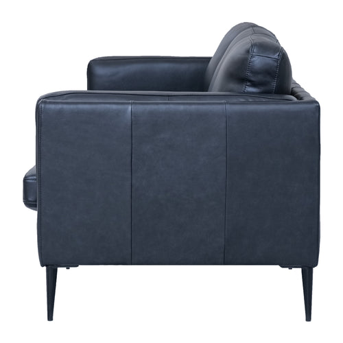 Furnhouse 3-zitsbank Valencia - Zwart - Leer - 88x220x83