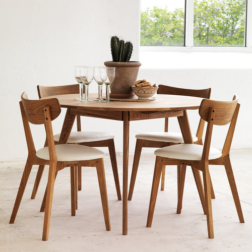 Rowico Home Yumi Ronde Houten Eettafel Ø 115 - Naturel - vtwonen shop