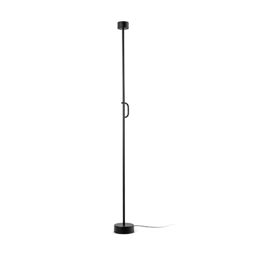 Faro Staff Staff LED Uplighter vloerlamp, satijnzwart, satijnzwarte kap, 2700K