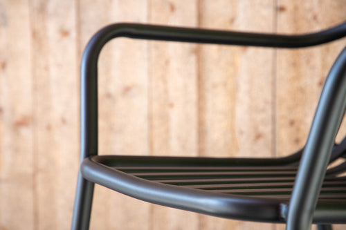 Rebellenclub Tuinstoel Electra - Set van 2 - Zwart Ê