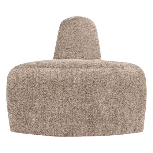 WOOOD eetbank hoek rond rugleuning Mojo Base - Wollig - D.zand - 83x76x76