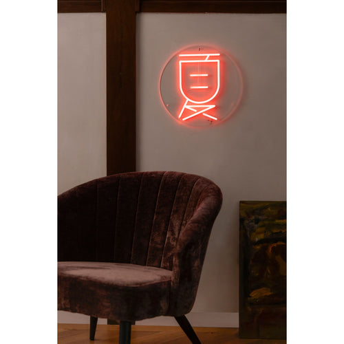 Dutchbone Sya Summer Neon Wandlamp - Oranje - vtwonen shop
