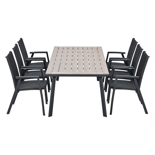 Garden Impressions Tuinset Santana 7-delig - Penedo tuintafel 230x100 cm