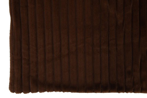 J-Line plaid Corduroy - polyester - chocolade - 180 x 130 cm - vtwonen shop