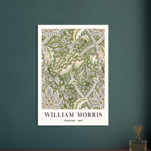 Artfulprints Poster met Lijst William Morris - Windrush 1883   - 70x100 cm - Groen