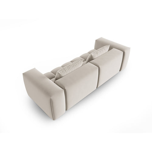 Cosmopolitan Design - Modulaire bank Verona 3-zits, flueel ecru - 85x230x70cm