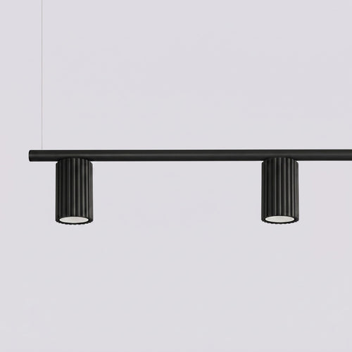Sollux Lighting Kroonluchter KARBON 4 zwart - 122x6,5x212cm