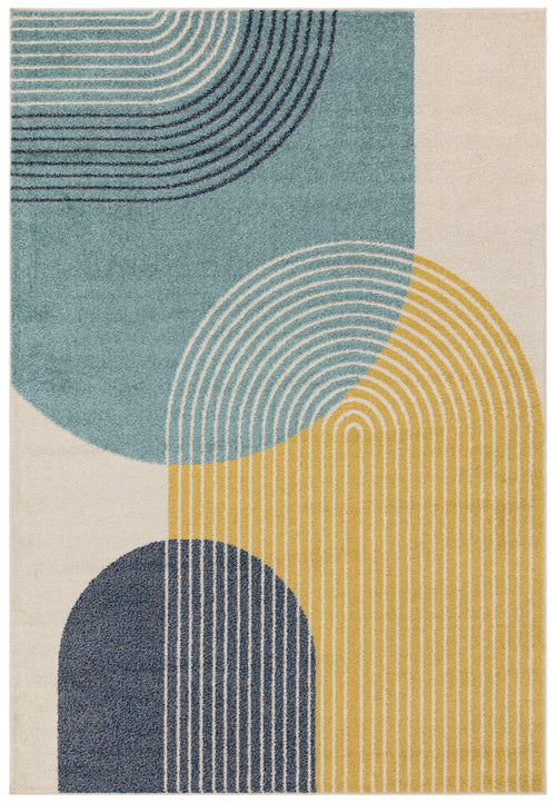 Vloerkleed Easy Living Muse Blue Retro Rug MU15 200x290 cm - vtwonen shop