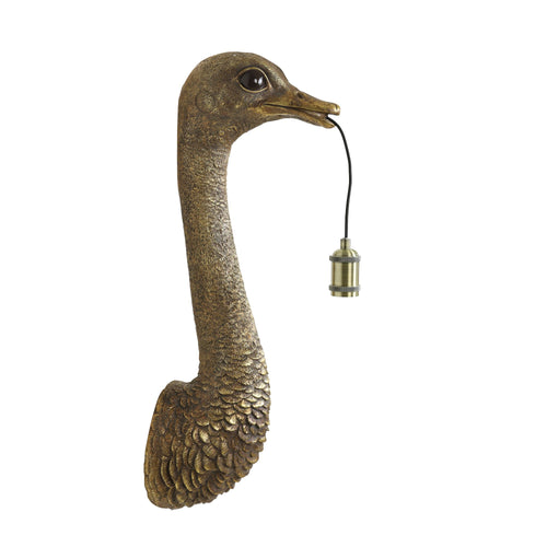 Light & Living wandlamp Ostrich - brons - 25x19x72cm - vtwonen shop