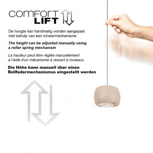 Freelight hanglamp Cosmo - 5 lichts - 120  x 180   cm - beige