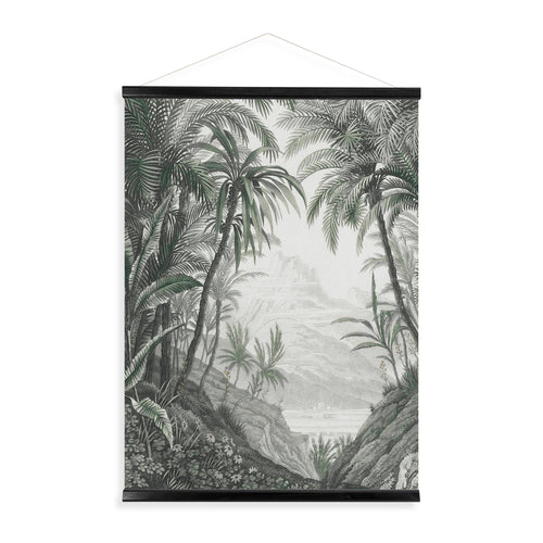 Art for the Home Hangende Poster Linnen - Jungle Landschap Schets - 80x60cm