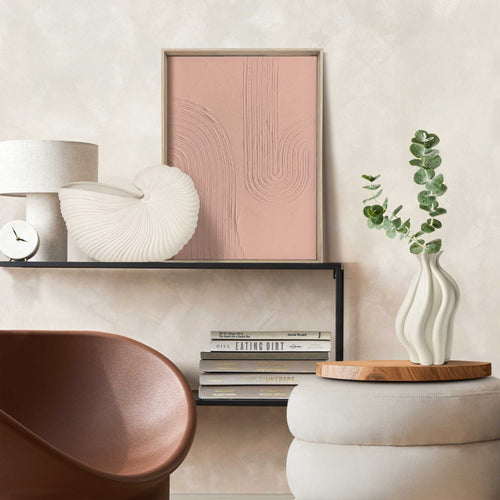 Reinders Sharp Terra Pink schilderij 3d art -  bruin - woonkamer - 40x30cm