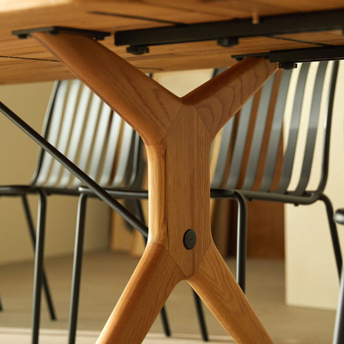 Tikamoon Uitschuifbare tafel in massief eikenhout 6-12 pers. - Naturel