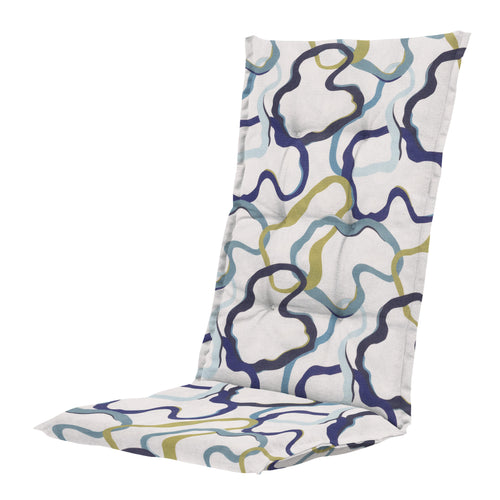 Madison tuinstoelkussen hoge rug Blaze - multikleur - 123x50x5cm - set van 4