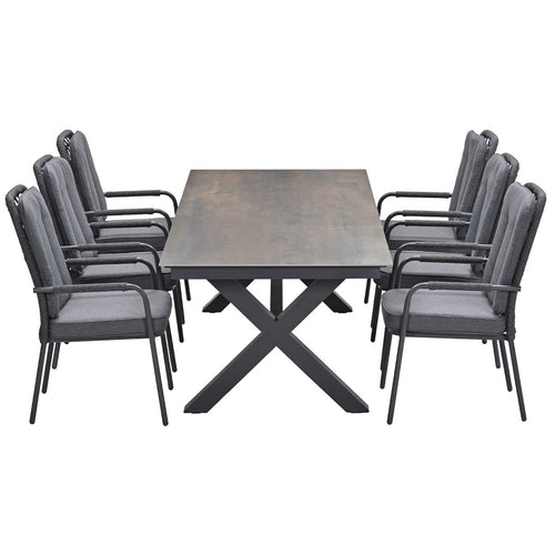 Garden Impressions tuinset Aleria - Sintra - Rome bronze - 240x100 cm - 7-delig