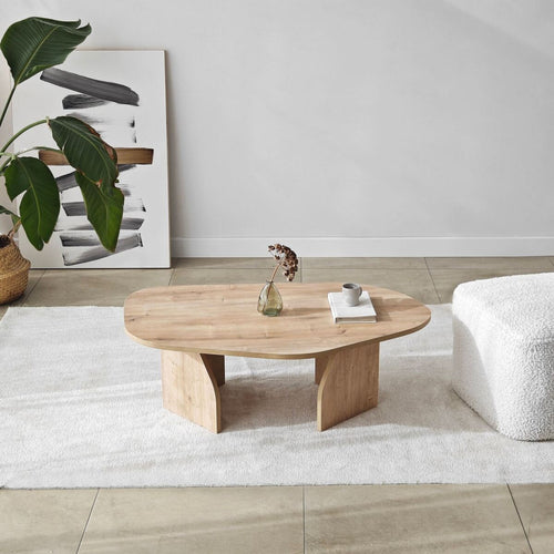 Calicosy - ROCK Salontafel met brede poten - Steen - 60x100x35 cm